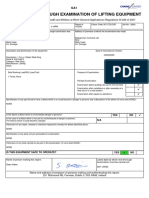 Report of Thorough Examination of Lifting Equipment