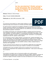 Documento - ¿Son Secretarios Los Secretarios - Visión Actual y Proyección de Las Funciones Del Secretariado Judicial y Del Ministerio Público en La