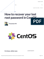 How To Recover Your Lost Root Password in CentOS