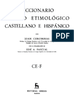 Diccionario Crítico CE-F Etimológico Castellano e Hispano - Jose Corominas