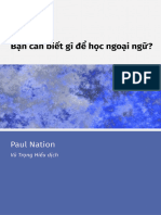 Bạn Cần Biết Gì Để Học Ngoại Ngữ (Paul Nation)