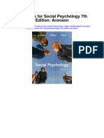 Test Bank For Social Psychology 7th Edition Aronson
