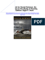 Test Bank For Social Science An Introduction To The Study of Society 14th Edition Elgin F Hunt