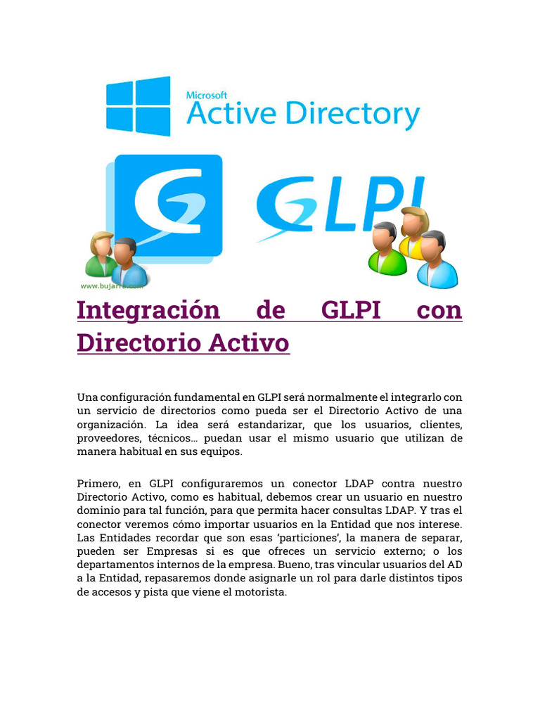 Integración de GLPI con Active Directory | PDF | Gestión de tecnología ...