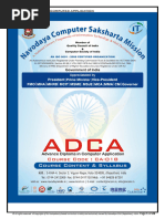 Advance Diploma in Computer Application A D C A