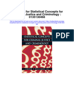 Test Bank For Statistical Concepts For Criminal Justice and Criminology 0135130468