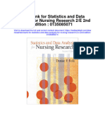 Test Bank For Statistics and Data Analysis For Nursing Research 2 e 2nd Edition 0135085071