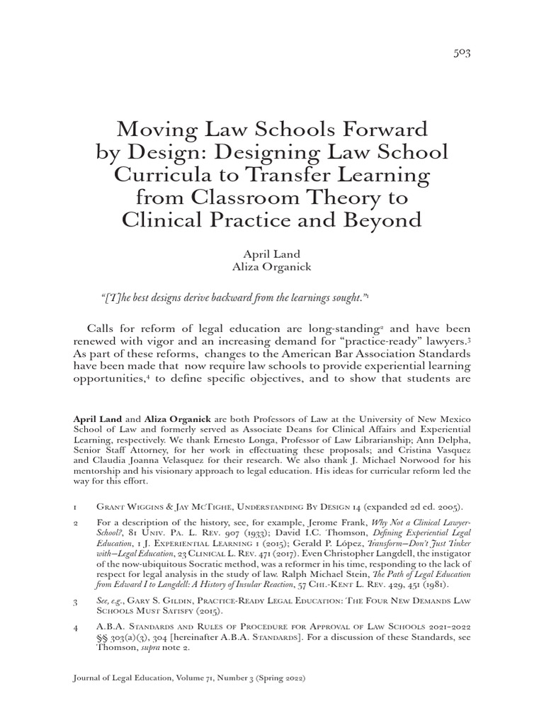 Enhancing Legal Education Design | PDF | Curriculum | Cognitive Science