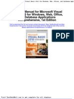 Solution Manual For Microsoft Visual Basic 2010 For Windows Web Office and Database Applications Comprehensive 1st Edition