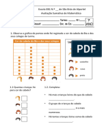 Ficha de Avaliação de Matemática. OTD e Resolução de Problemas - Limite 20