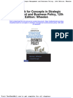 Test Bank For Concepts in Strategic Management and Business Policy 12th Edition Wheelen