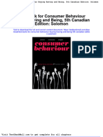 Test Bank For Consumer Behaviour Buying Having and Being 5th Canadian Edition Solomon