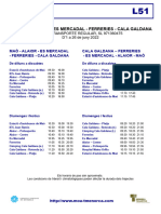 L51: Maó - Alaior - Es Mercadal - Ferreries - Cala Galdana: Tmsa, Transporte Regular, SL 971360475 D'1 A 26 de Juny 2022