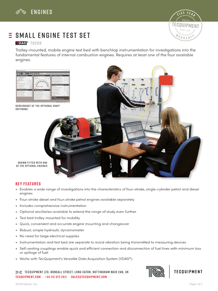 TD200 Small Engine Datasheet | PDF | Home & Garden | Computers
