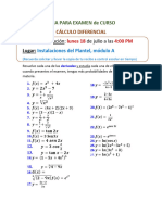 GUIA PARA EXAMEN DE CURSO Cálculo Diferencial