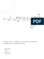 AcetyloCoA Budowa I Znaczenie W Procesach Anabolicznych I Katabolicznych