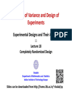 Analysis of Variance and Design of Experiments