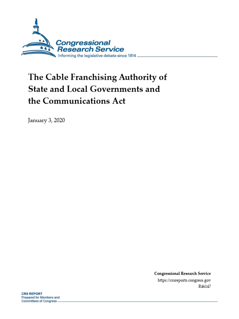 The Cable Franchising Authority of State and Local Governments and The