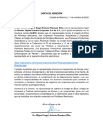 Carta de Adhesión