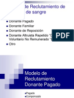 Modelos de reclutamiento de donantes de sangre