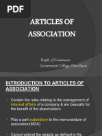 Chapter 5 - Articles of Association