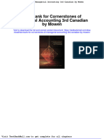 Test Bank For Cornerstones of Managerial Accounting 3rd Canadian by Mowen