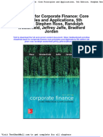 Test Bank For Corporate Finance Core Principles and Applications 5th Edition Stephen Ross Randolph Westerfield Jeffrey Jaffe Bradford Jordan