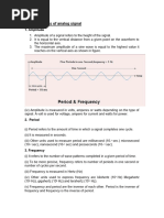 Characteristics of Analog Signal