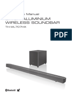 JVC 2.1 Wirless Soundbar TH-WL707HX Manual