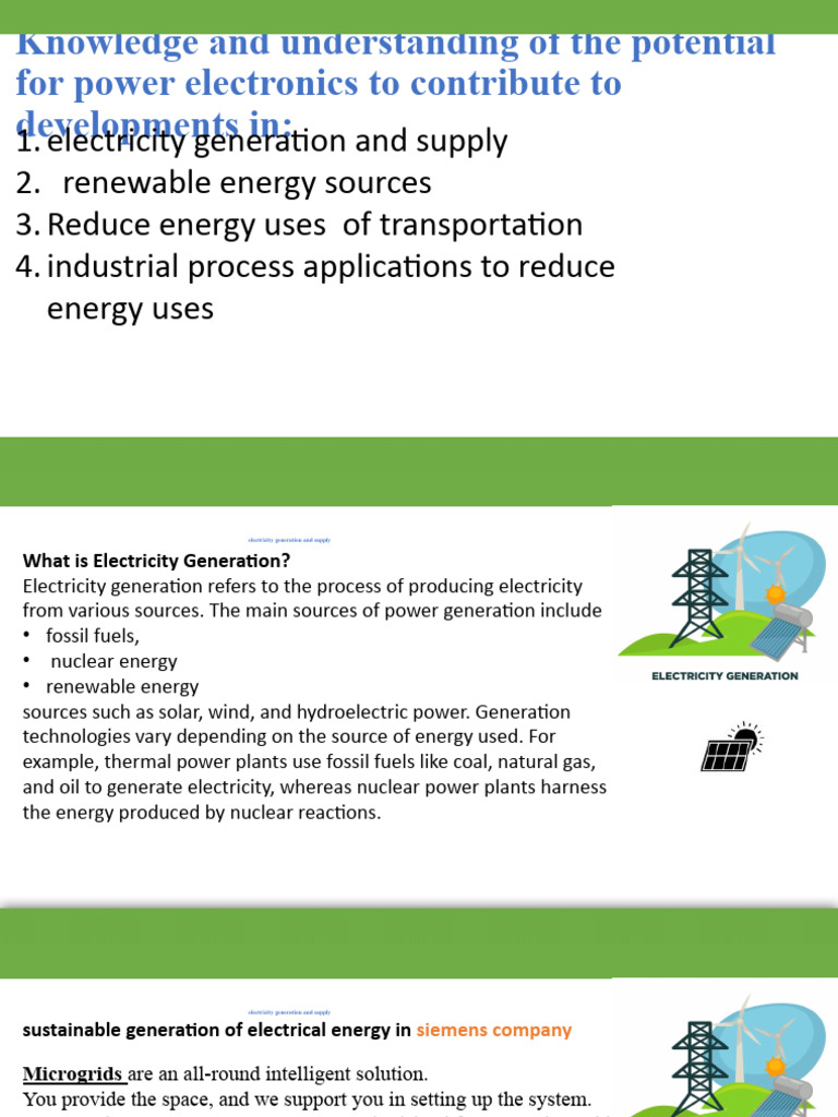 Power Electronics in Energy Solutions | PDF | Electricity Generation ...