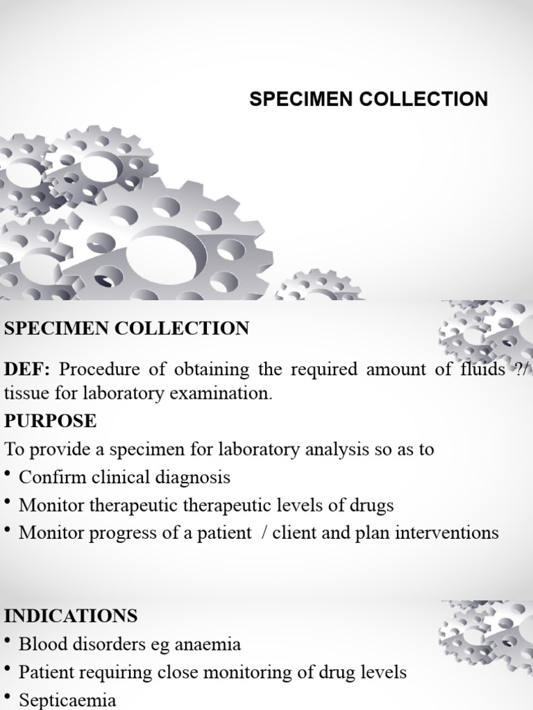 Specimen Collection | PDF | Syringe | Vein