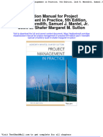 Solution Manual For Project Management in Practice 5th Edition Jack R Meredith Samuel J Mantel JR Scott M Shafer Margaret M Sutton