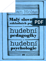 Milan Holas Maly Slovnik Zakladnich Pojmu Z Hudebni Pedagogiky A Hudebni Psychologie