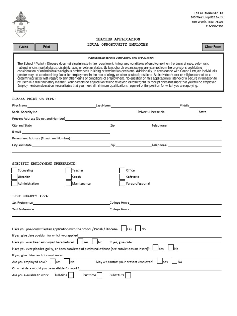TEACHER JOB APPLICATION FORM PDF intelligence overview