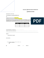 Formato Cambio de Factura o Nota de Credito