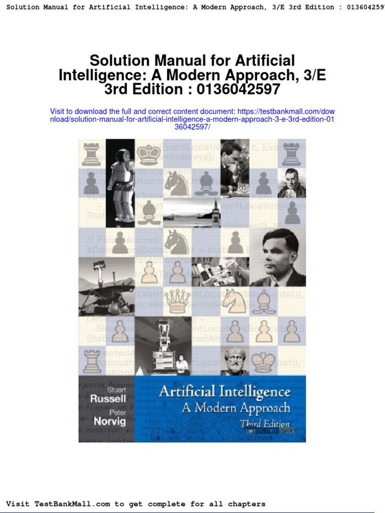 Solution Manual For Artificial Intelligence A Modern Approach 3 e 3rd