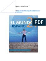 Solution Manual for El Mundo 21 Hispano 2nd Edition