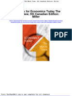 Test Bank For Economics Today The Macro View 5th Canadian Edition Miller