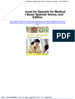 Solution Manual For Spanish For Medical Personnel Basic Spanish Series 2nd Edition