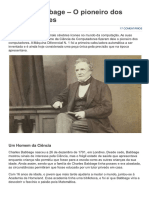 Charles Babbage: O Pioneiro Dos Computadores