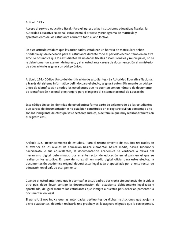 Artículo 173 | PDF