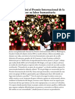 Juanes Recibirá El Premio Internacional de La Paz Por Su