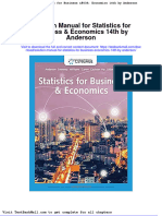 Solution Manual For Statistics For Business Economics 14th by Anderson