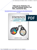 Solution Manual For Statistics For Criminology and Criminal Justice 3rd Edition Jacinta M Gau