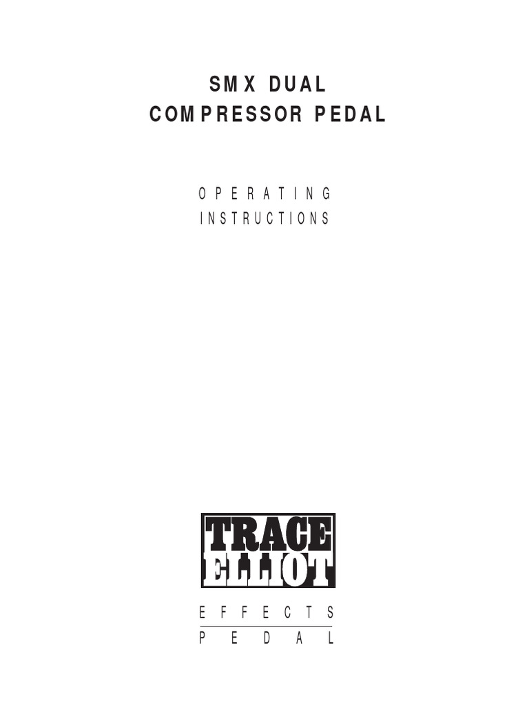Trace Elliot SMX Dual Compressor Guide | PDF | Equalization (Audio ...
