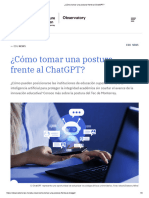 ¿Cómo Tomar Una Postura Frente Al ChatGPT