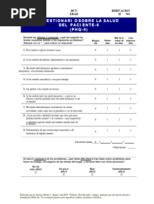 Cuestionario PHQ-9 PatientHealthQuestionnaire9 - Spanish