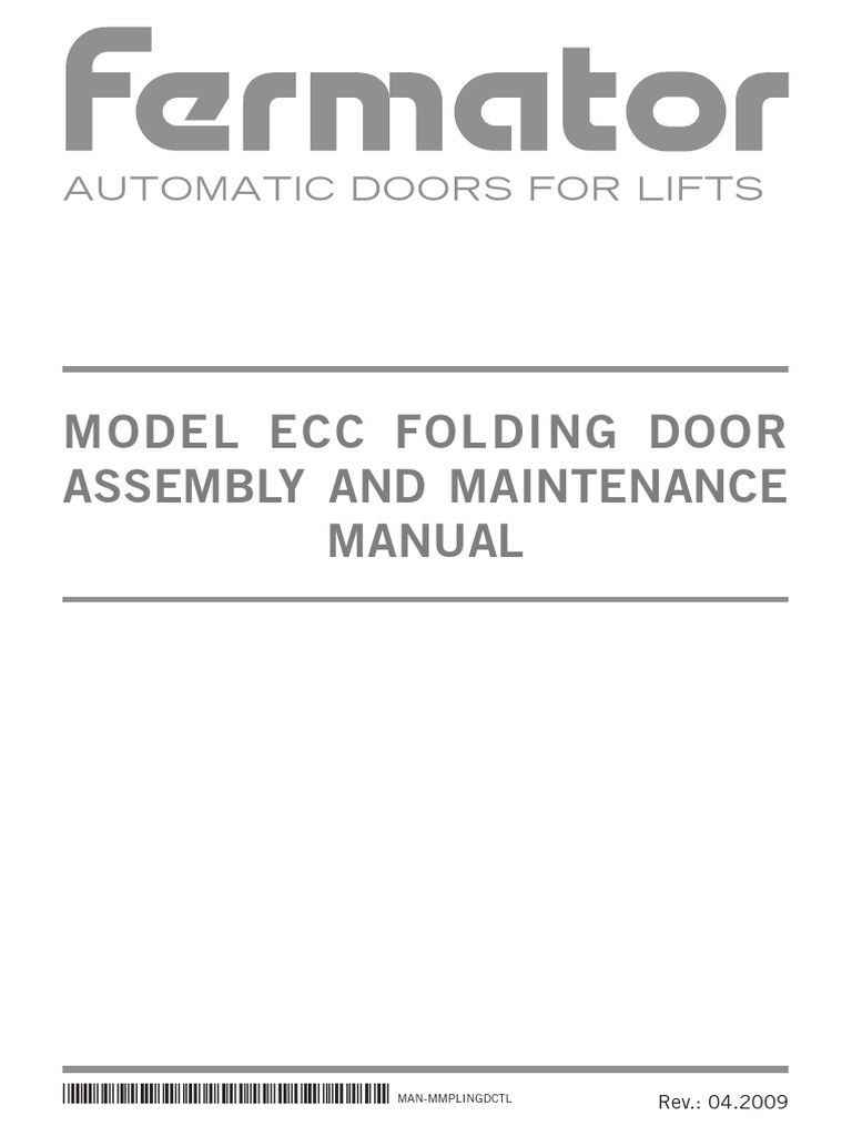Fermator Folding Door Manual | PDF | Door | Equipment