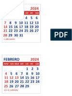 Calendario 5x5 2024