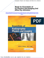 Test Bank For Essentials of Radiographic Physics and Imaging 2nd Edition by Johnston
